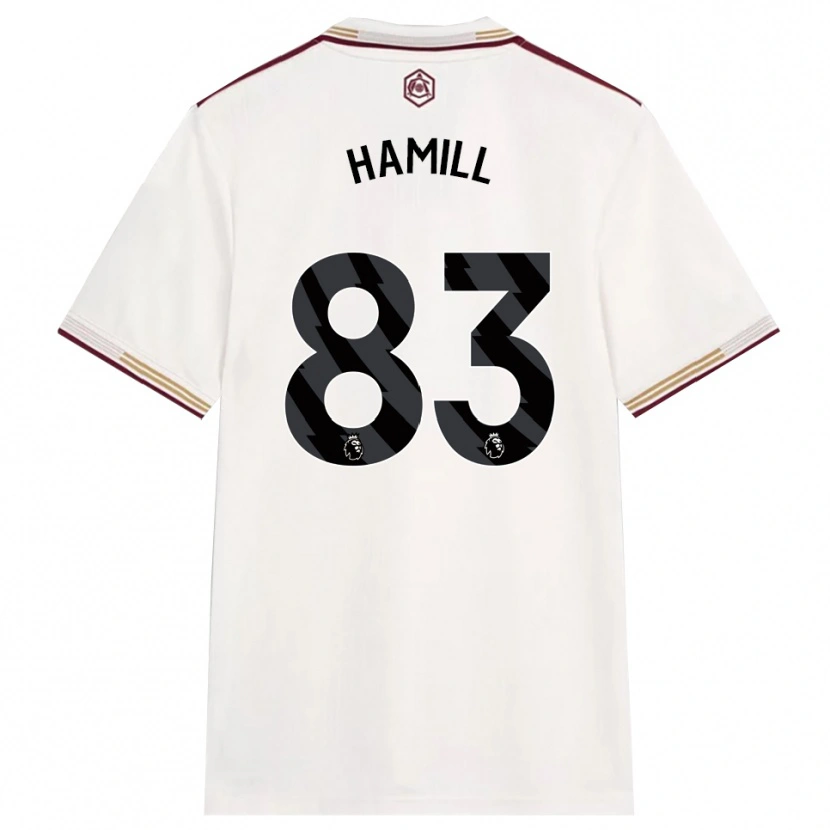 Danxen Niño Camiseta Callan Hamill #83 Blanco Roto Borgoña Equipación Tercera 2025/26 La Camisa