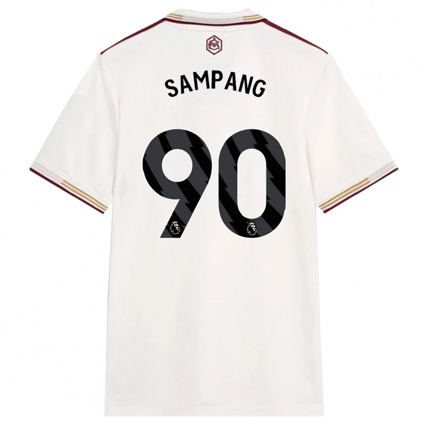 Danxen Niño Camiseta Saurap Sampang #90 Blanco Roto Borgoña Equipación Tercera 2025/26 La Camisa