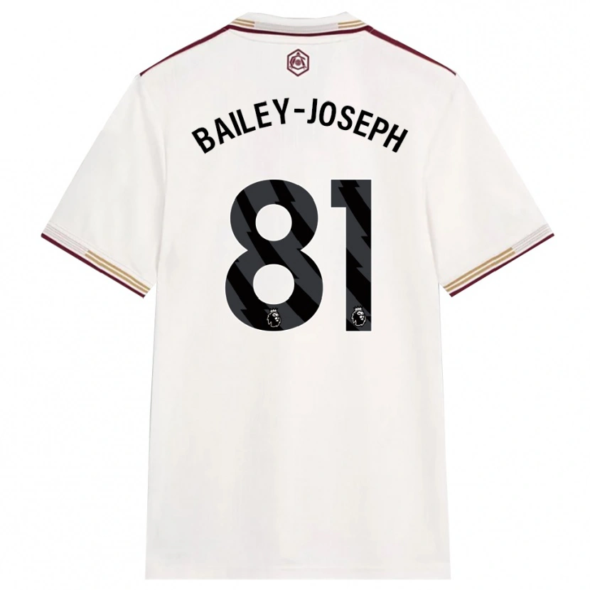 Danxen Niño Camiseta Brando Bailey-Joseph #81 Blanco Roto Borgoña Equipación Tercera 2025/26 La Camisa