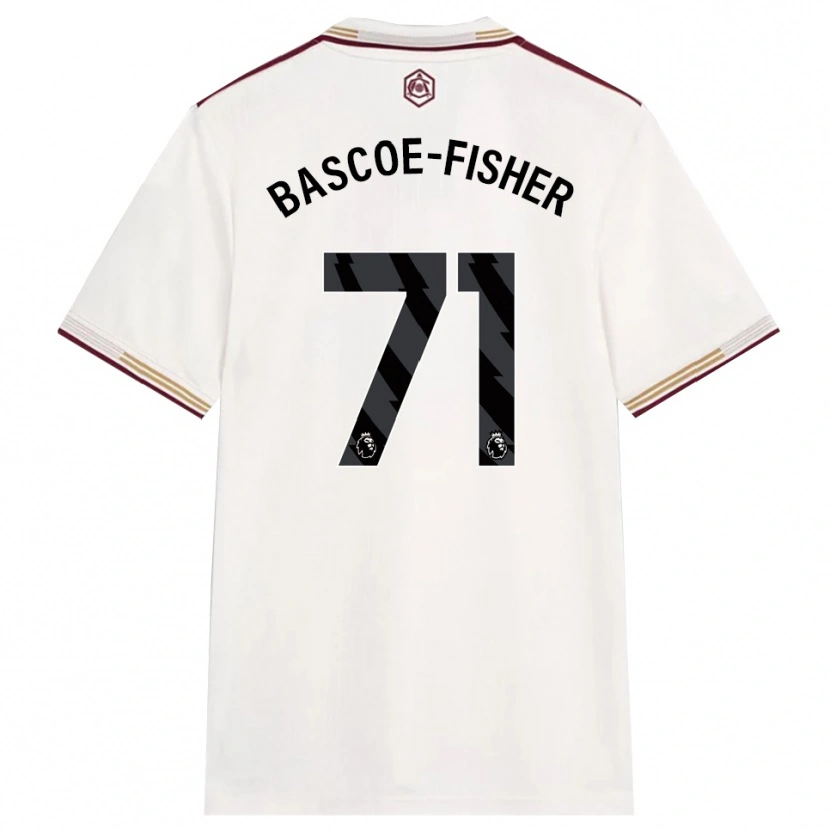Danxen Niño Camiseta Jakai Bascoe-Fisher #71 Blanco Roto Borgoña Equipación Tercera 2025/26 La Camisa