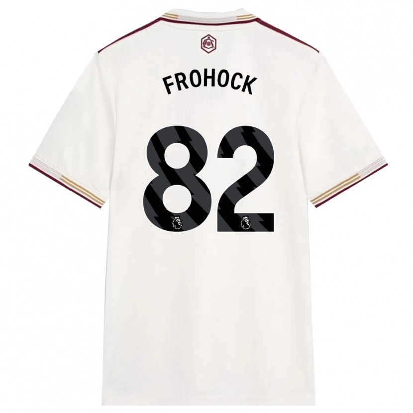Danxen Niño Camiseta Marley Frohock #82 Blanco Roto Borgoña Equipación Tercera 2025/26 La Camisa
