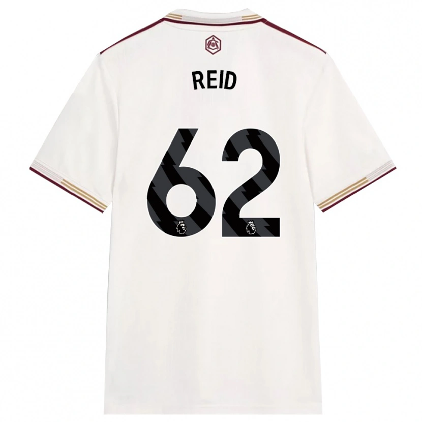 Danxen Niño Camiseta Katie Reid #62 Blanco Roto Borgoña Equipación Tercera 2025/26 La Camisa