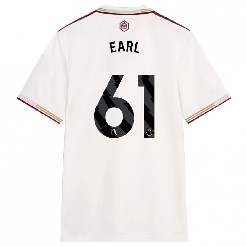 Danxen Niño Camiseta Madison Earl #61 Blanco Roto Borgoña Equipación Tercera 2025/26 La Camisa