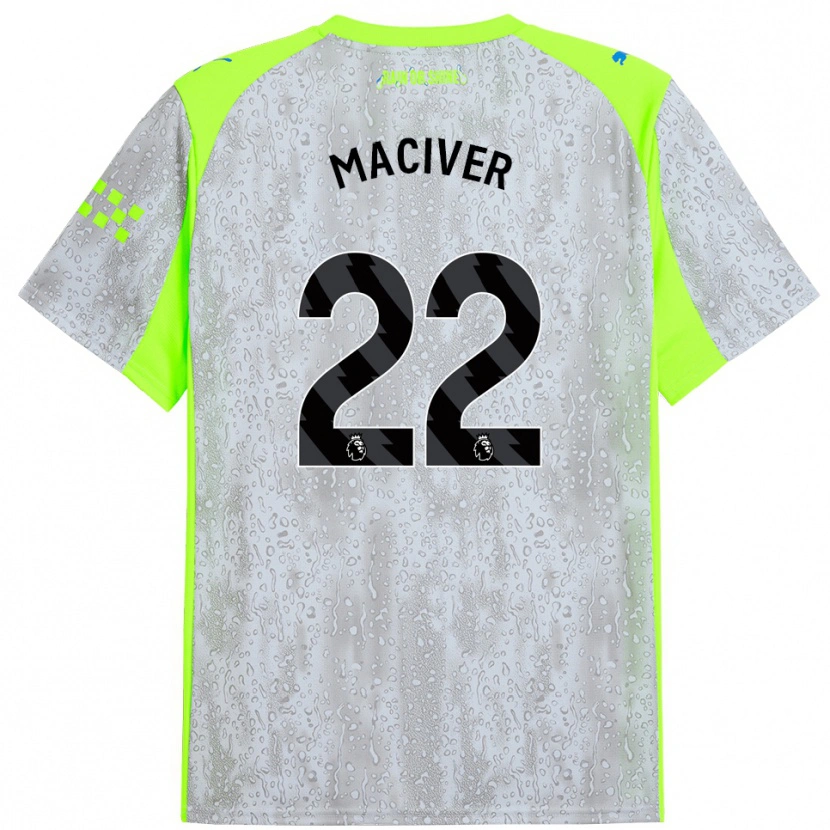 Danxen Niño Camiseta Sandy Maciver #22 Gris Amarillo Equipación Tercera 2025/26 La Camisa