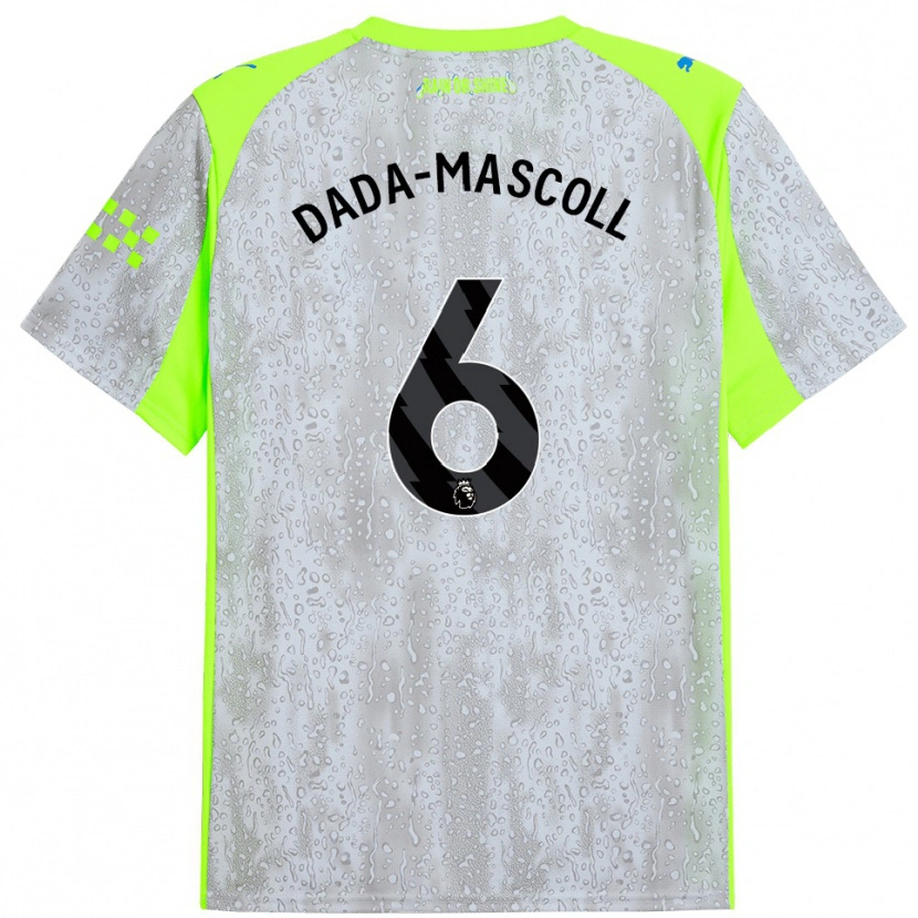 Danxen Niño Camiseta Isaiah Dada-Mascoll #6 Gris Amarillo Equipación Tercera 2025/26 La Camisa