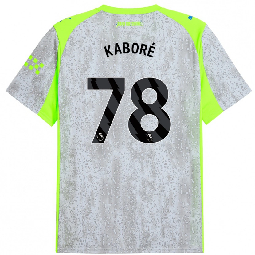 Danxen Niño Camiseta Issa Kaboré #78 Gris Amarillo Equipación Tercera 2025/26 La Camisa
