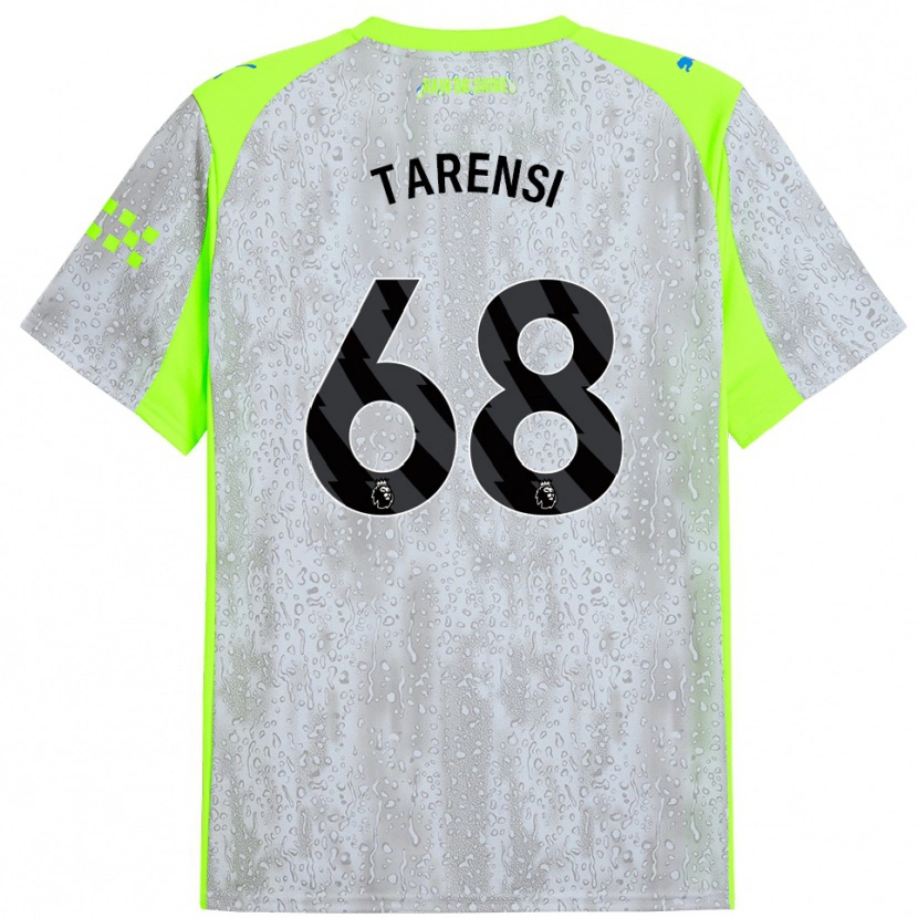 Danxen Niño Camiseta Oscar Tarensi #68 Gris Amarillo Equipación Tercera 2025/26 La Camisa