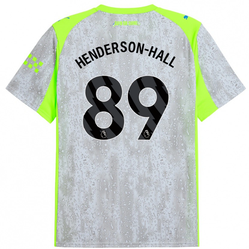 Danxen Niño Camiseta Matty Henderson-Hall #89 Gris Amarillo Equipación Tercera 2025/26 La Camisa