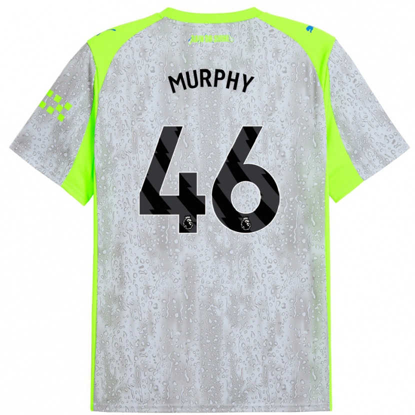 Danxen Niño Camiseta Lily Murphy #46 Gris Amarillo Equipación Tercera 2025/26 La Camisa