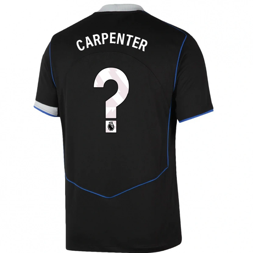 Danxen Niño Camiseta Ellie Carpenter #0 Negro Azul Plata Equipación Tercera 2025/26 La Camisa