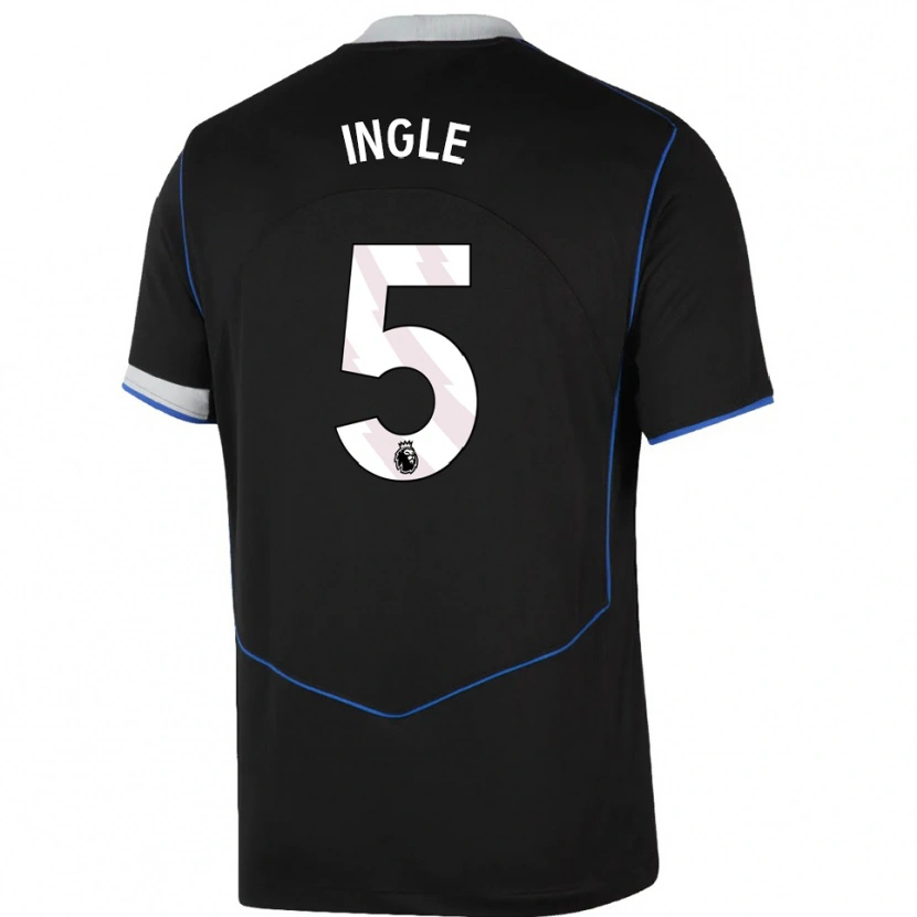 Danxen Niño Camiseta Sophie Ingle #5 Negro Azul Plata Equipación Tercera 2025/26 La Camisa