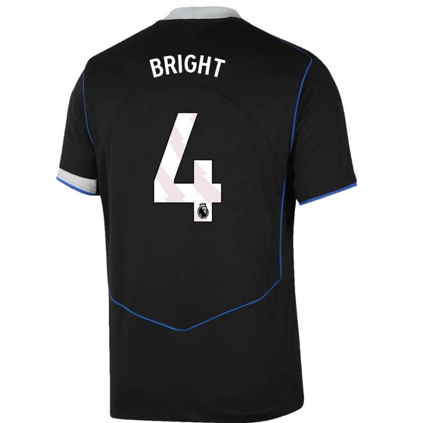 Danxen Niño Camiseta Millie Bright #4 Negro Azul Plata Equipación Tercera 2025/26 La Camisa