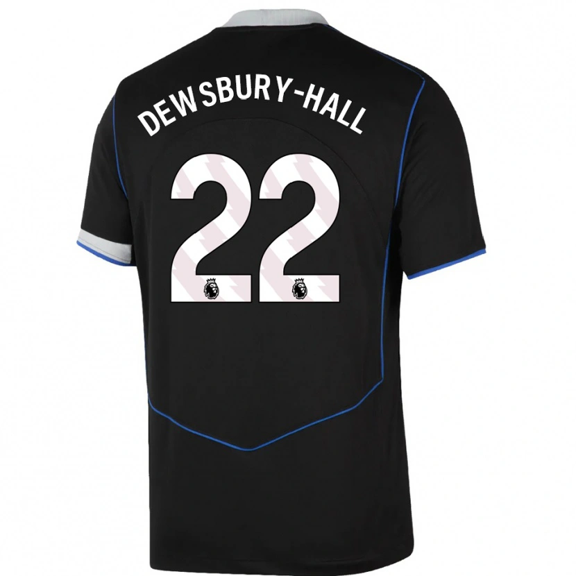 Danxen Niño Camiseta Kiernan Dewsbury-Hall #22 Negro Azul Plata Equipación Tercera 2025/26 La Camisa