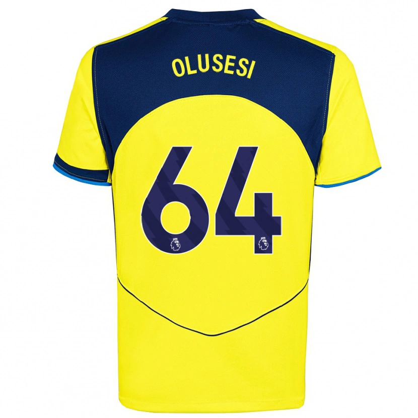 Danxen Niño Camiseta Callum Olusesi #64 Amarillo Marino Equipación Tercera 2025/26 La Camisa