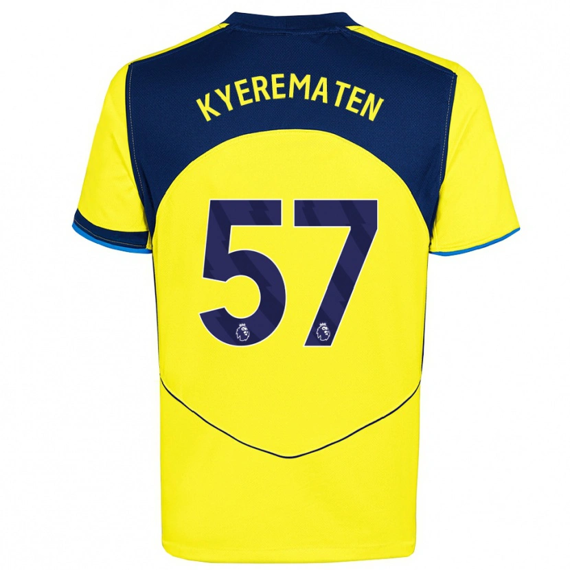 Danxen Niño Camiseta Rio Kyerematen #57 Amarillo Marino Equipación Tercera 2025/26 La Camisa