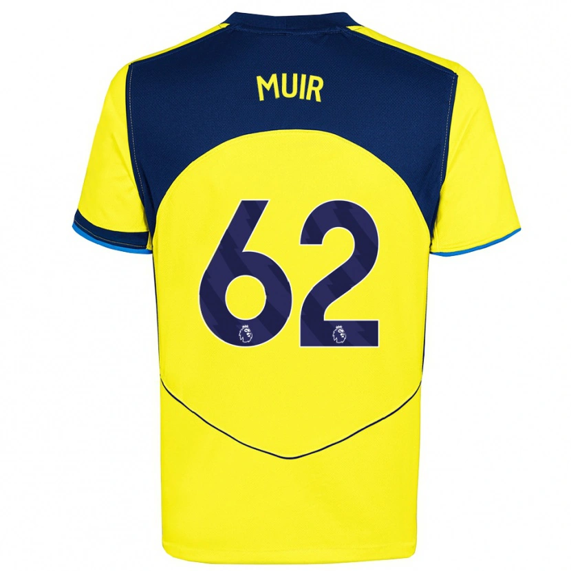 Danxen Niño Camiseta Marqes Muir #62 Amarillo Marino Equipación Tercera 2025/26 La Camisa