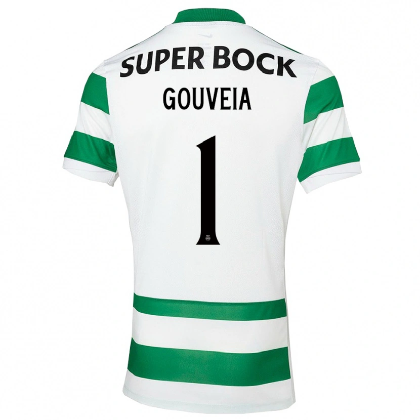 Danxen Hombre Camiseta Miguel Gouveia #1 Verde Blanco 1ª Equipación 2025/26 La Camisa