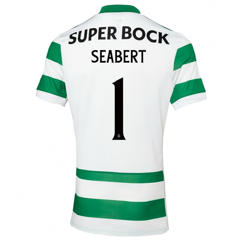 Danxen Hombre Camiseta Hannah Grace Seabert #1 Verde Blanco 1ª Equipación 2025/26 La Camisa