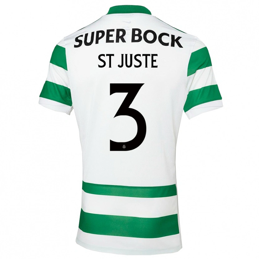Danxen Hombre Camiseta Jeremiah St. Juste #3 Verde Blanco 1ª Equipación 2025/26 La Camisa