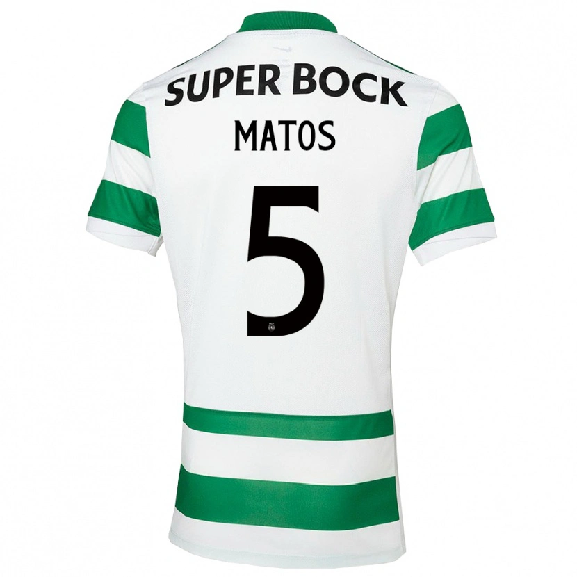 Danxen Hombre Camiseta Sérgio Matos #5 Verde Blanco 1ª Equipación 2025/26 La Camisa