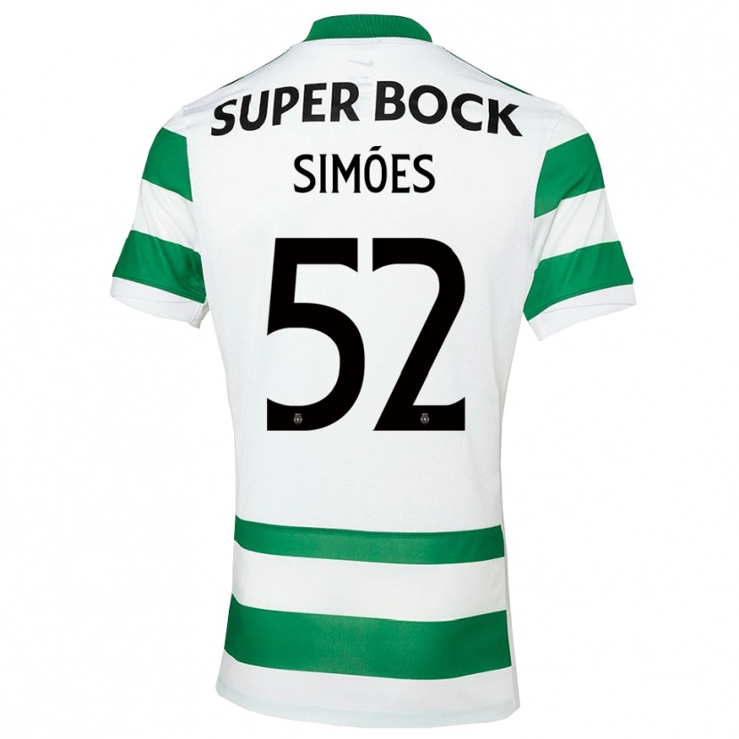 Danxen Hombre Camiseta João Simões #52 Verde Blanco 1ª Equipación 2025/26 La Camisa