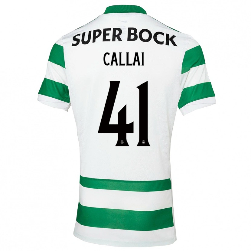Danxen Hombre Camiseta Diego Callai #41 Verde Blanco 1ª Equipación 2025/26 La Camisa