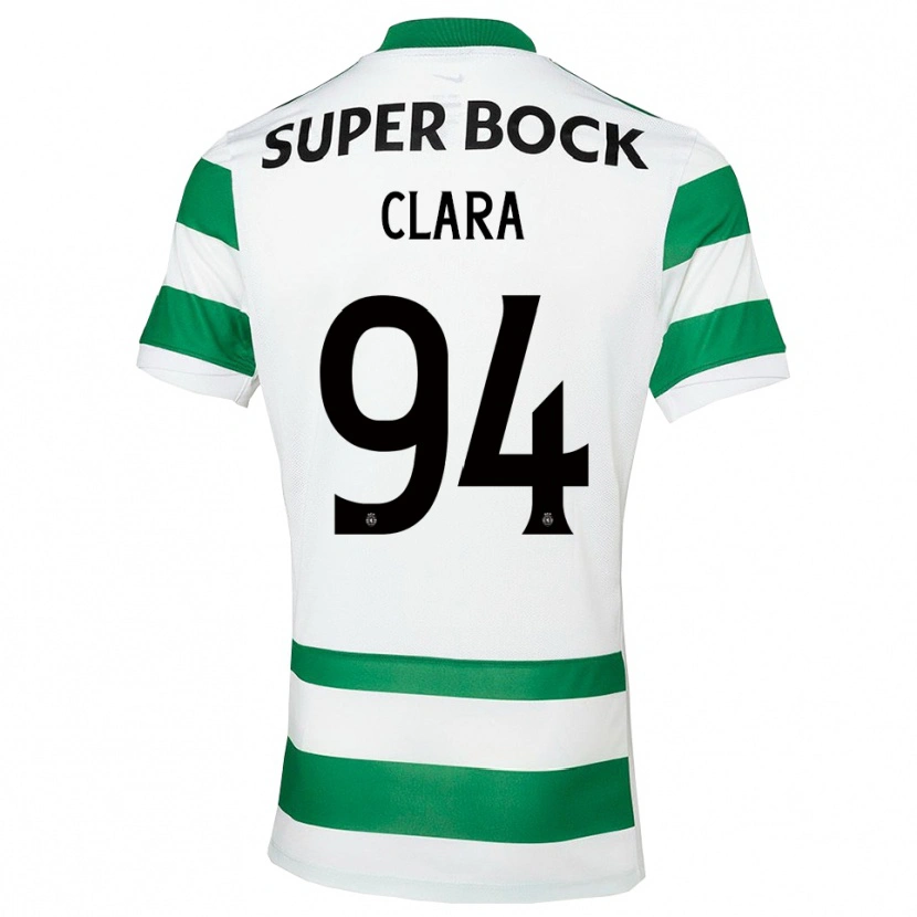 Danxen Hombre Camiseta Diogo Clara #94 Verde Blanco 1ª Equipación 2025/26 La Camisa