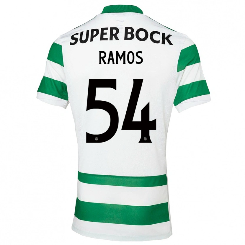 Danxen Hombre Camiseta Bruno Ramos #54 Verde Blanco 1ª Equipación 2025/26 La Camisa