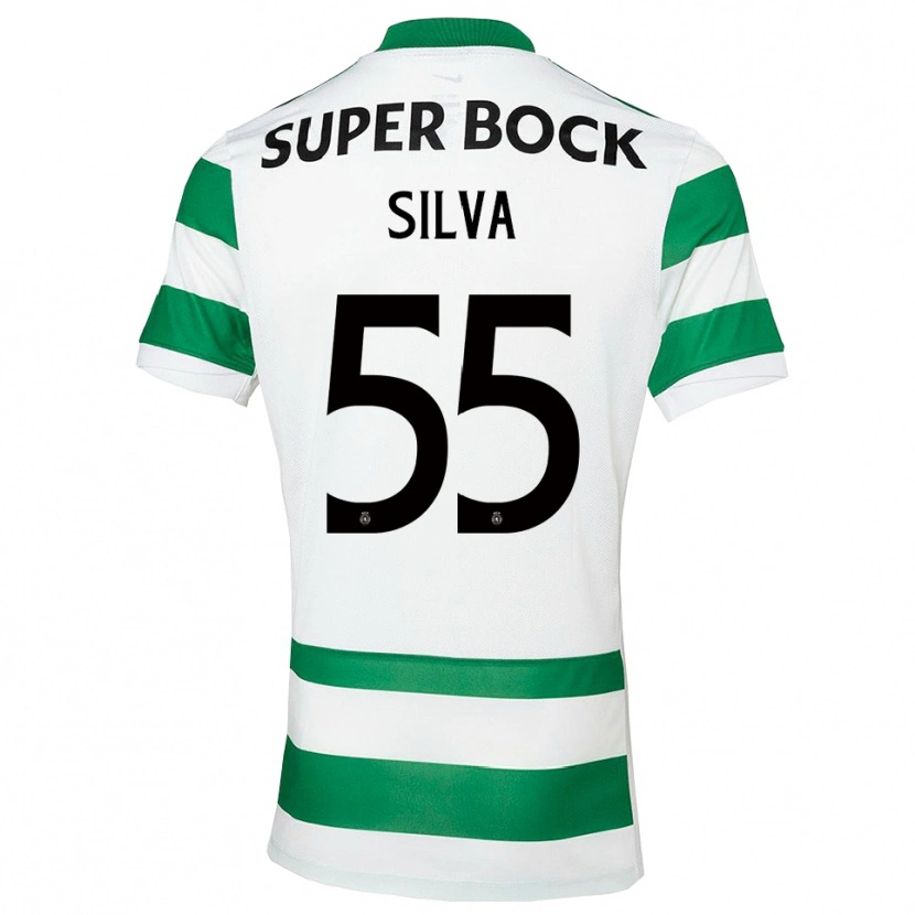 Danxen Hombre Camiseta José Silva #55 Verde Blanco 1ª Equipación 2025/26 La Camisa