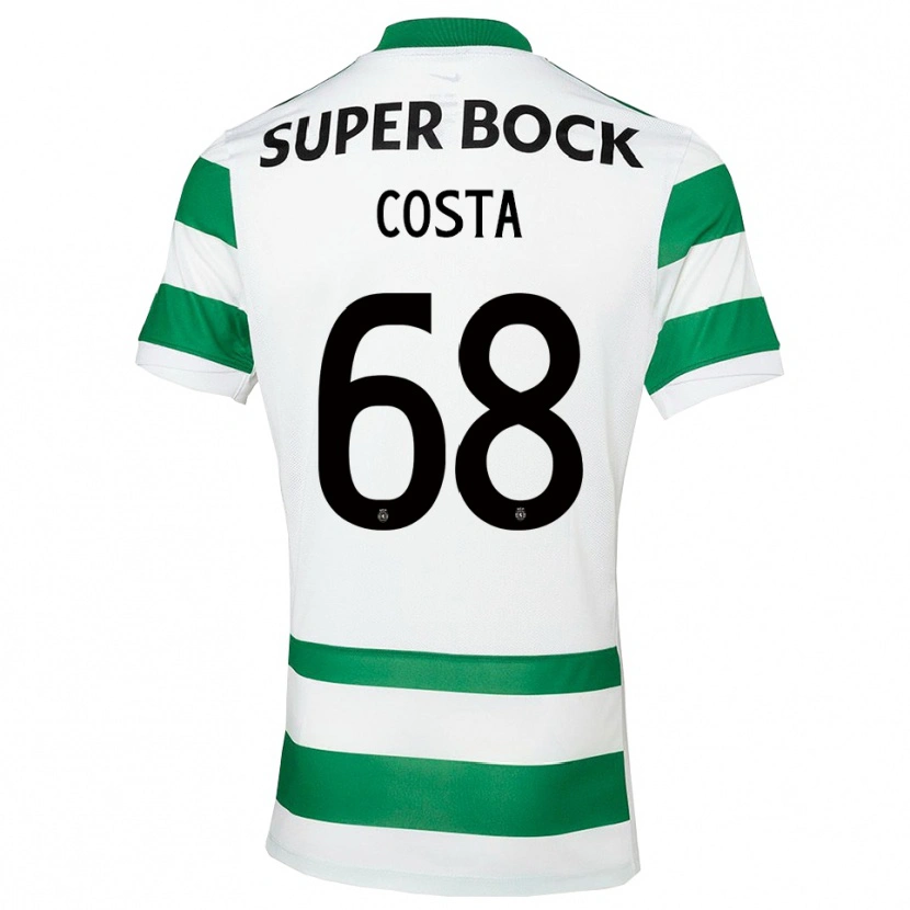 Danxen Hombre Camiseta Daniel Costa #68 Verde Blanco 1ª Equipación 2025/26 La Camisa