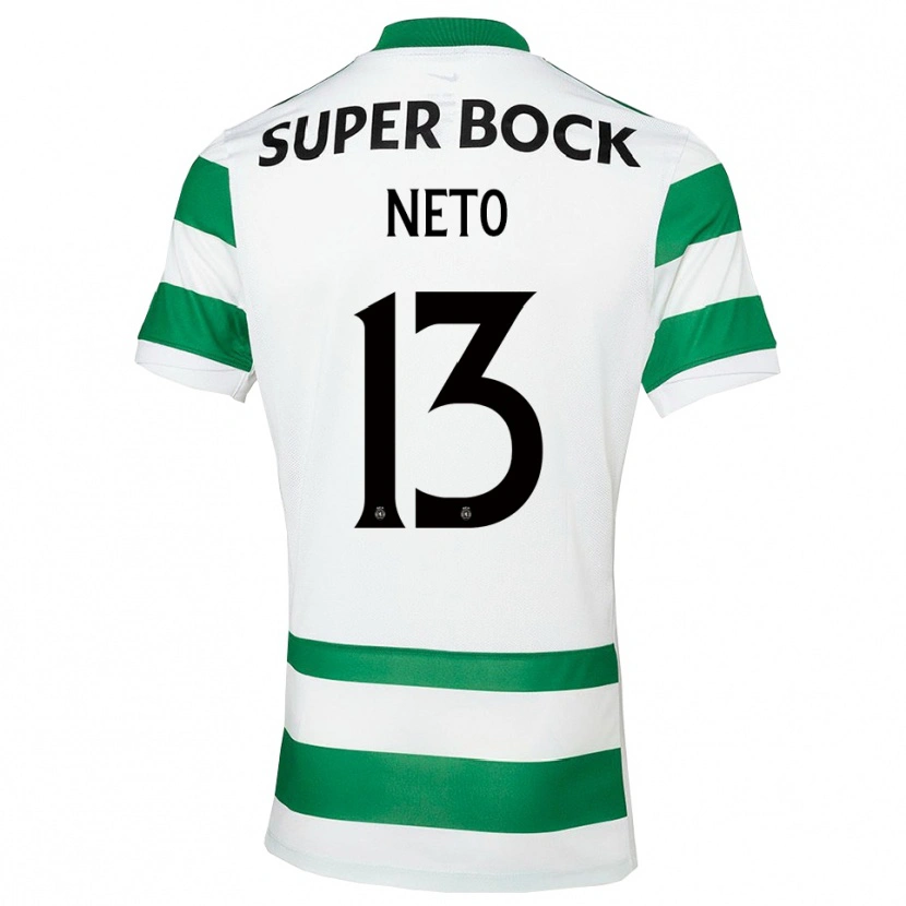 Danxen Hombre Camiseta Luis Neto #13 Verde Blanco 1ª Equipación 2025/26 La Camisa