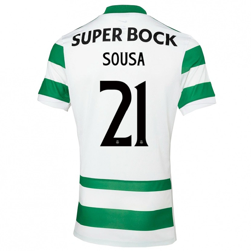 Danxen Hombre Camiseta Margarida Sousa #21 Verde Blanco 1ª Equipación 2025/26 La Camisa