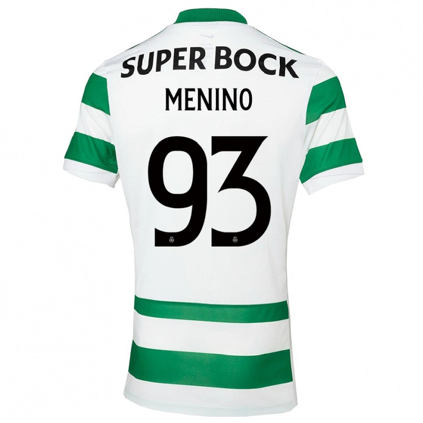 Danxen Hombre Camiseta Miguel Menino #93 Verde Blanco 1ª Equipación 2025/26 La Camisa