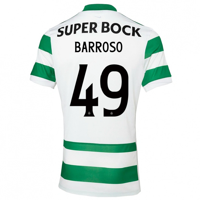 Danxen Hombre Camiseta Leonardo Barroso #49 Verde Blanco 1ª Equipación 2025/26 La Camisa