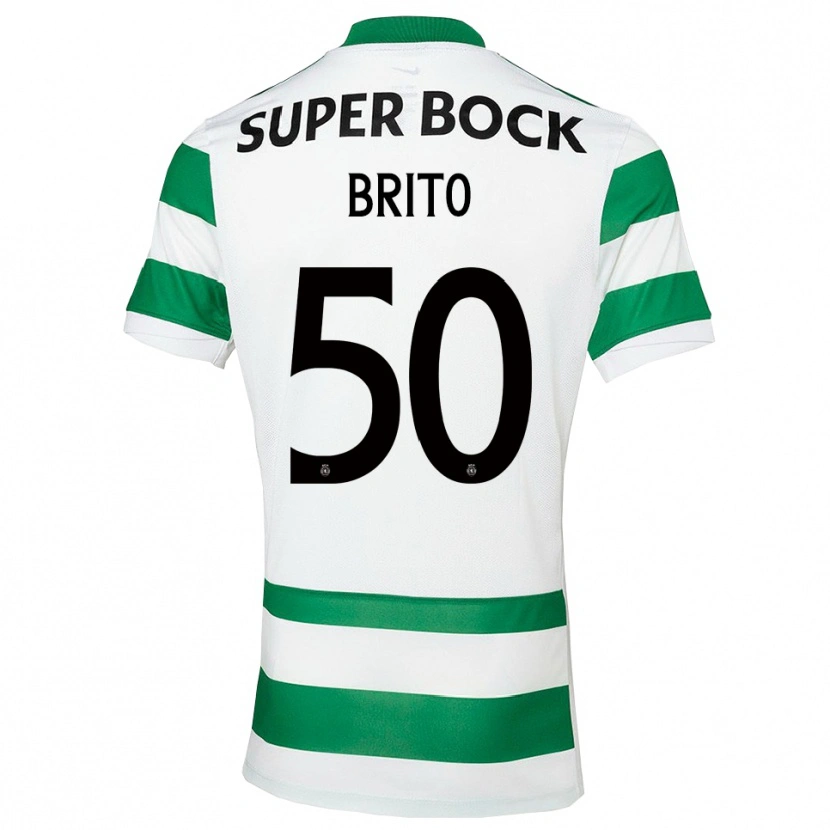 Danxen Hombre Camiseta Alexandre Brito #50 Verde Blanco 1ª Equipación 2025/26 La Camisa