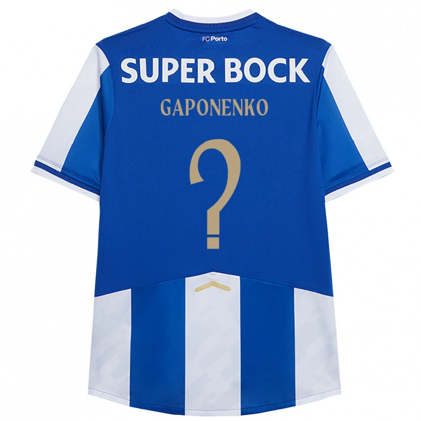 Danxen Hombre Camiseta Artem Gaponenko #0 Azul Blanco 1ª Equipación 2025/26 La Camisa