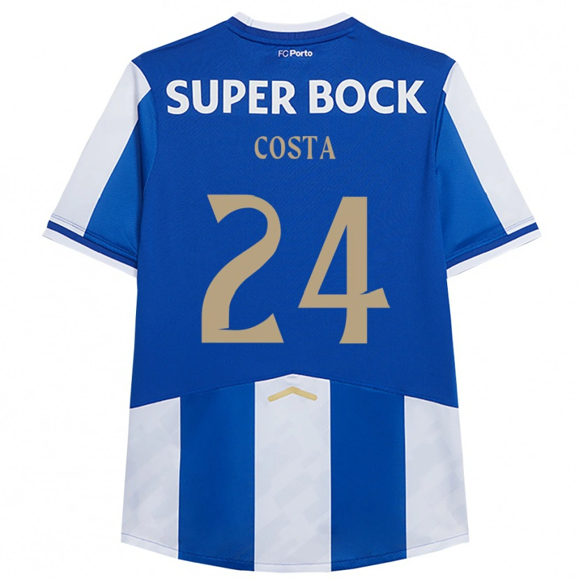 Danxen Hombre Camiseta João Costa #24 Azul Blanco 1ª Equipación 2025/26 La Camisa