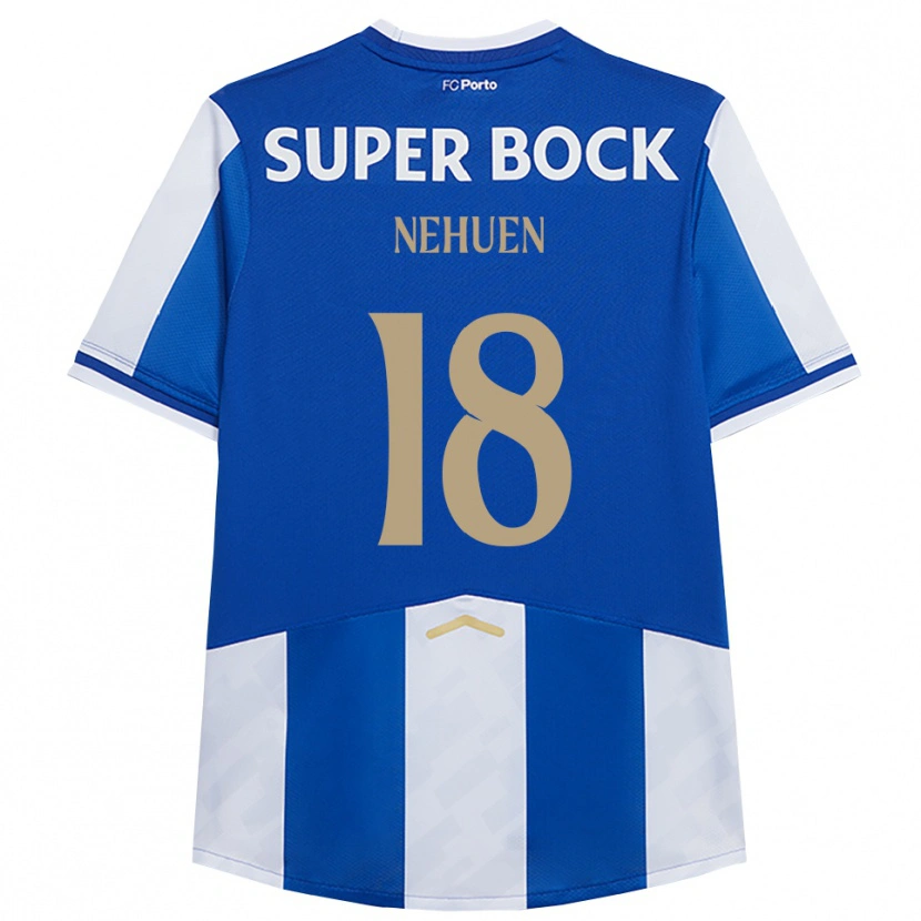 Danxen Hombre Camiseta Nehuén Pérez #18 Azul Blanco 1ª Equipación 2025/26 La Camisa