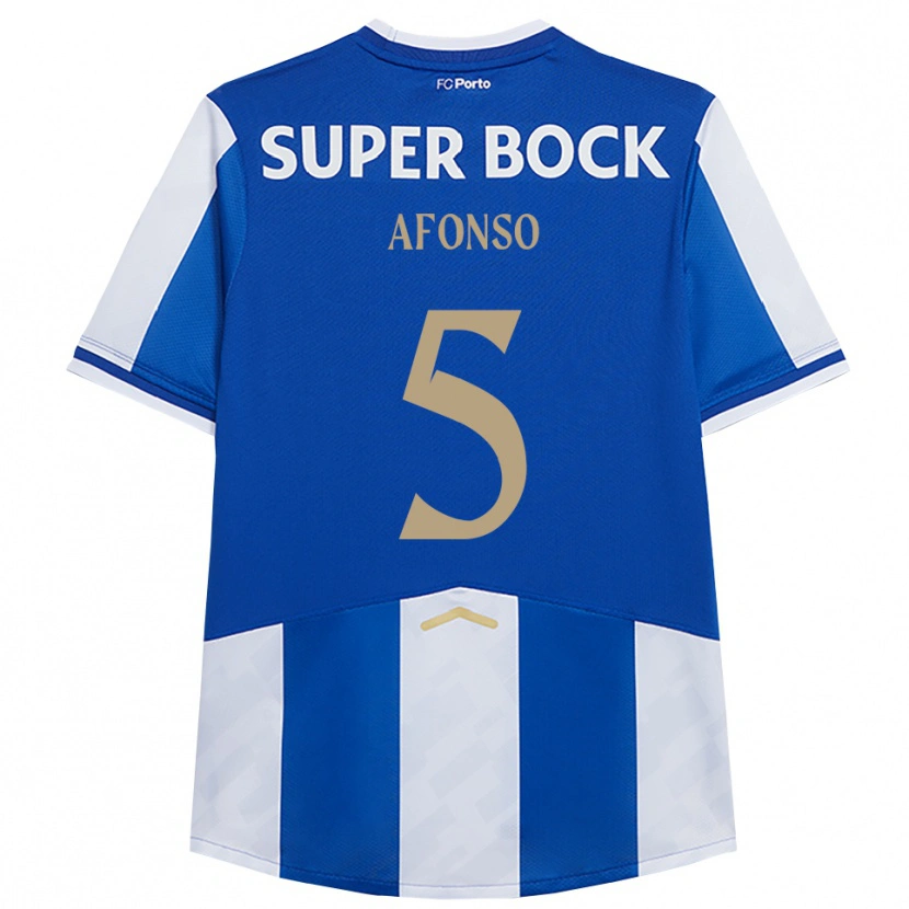 Danxen Hombre Camiseta Zé Afonso #5 Azul Blanco 1ª Equipación 2025/26 La Camisa