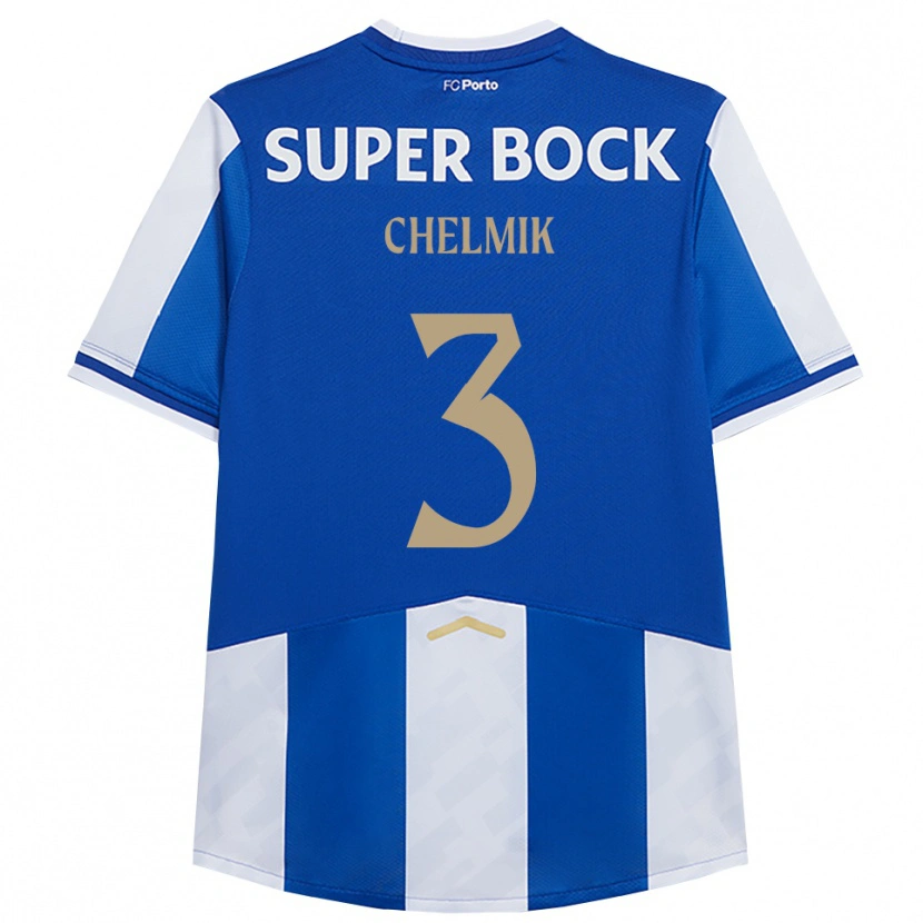 Danxen Hombre Camiseta Chelmik #3 Azul Blanco 1ª Equipación 2025/26 La Camisa