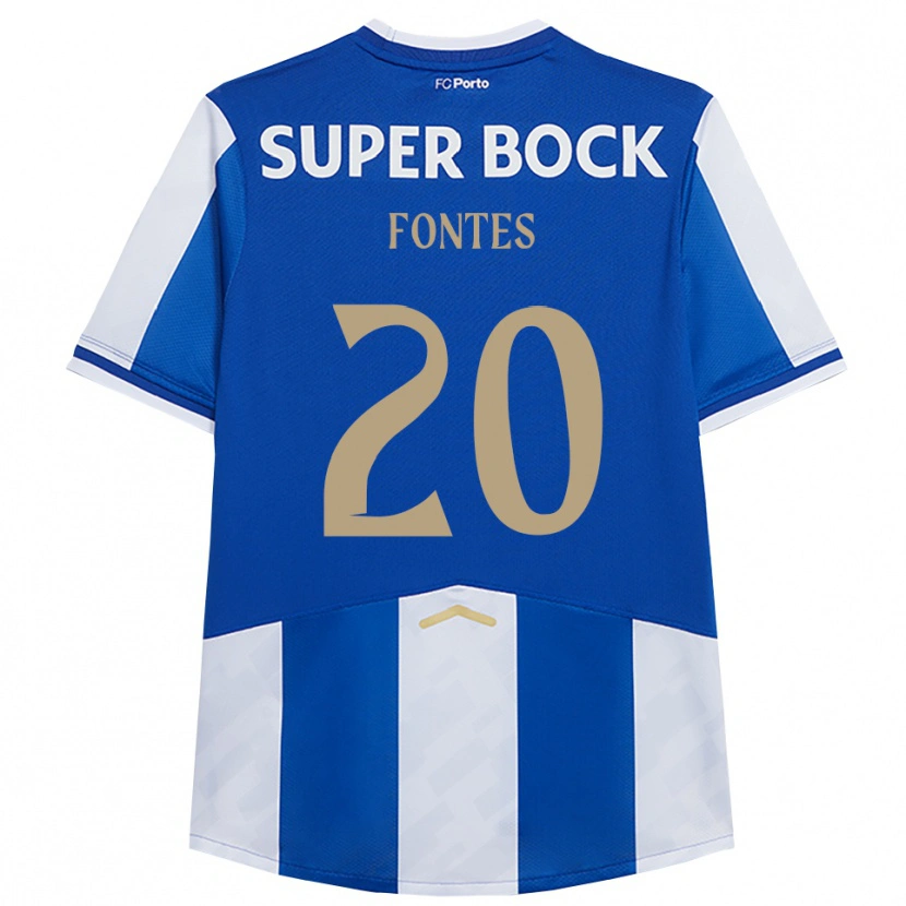 Danxen Hombre Camiseta Goncalo Fontes #20 Azul Blanco 1ª Equipación 2025/26 La Camisa