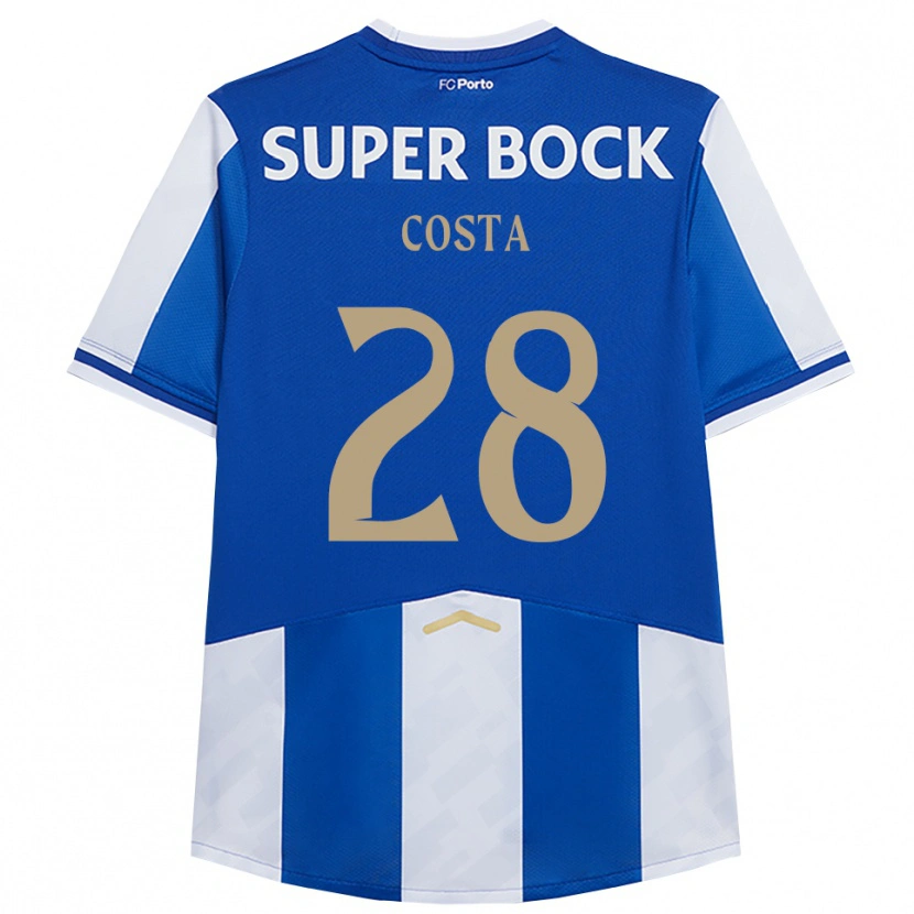 Danxen Hombre Camiseta Bruno Costa #28 Azul Blanco 1ª Equipación 2025/26 La Camisa