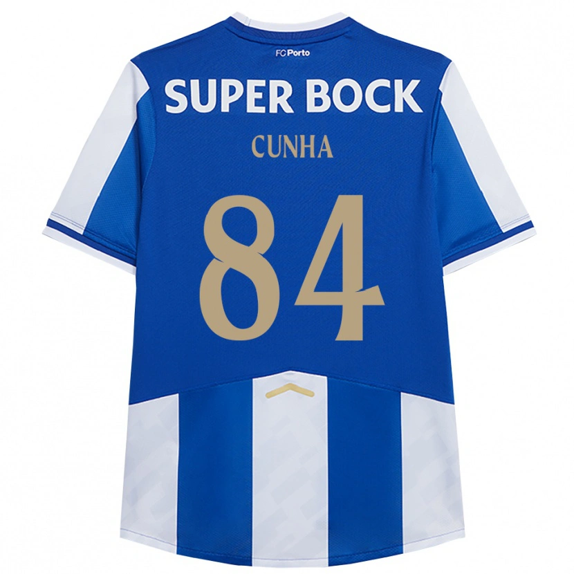 Danxen Hombre Camiseta Martim Cunha #84 Azul Blanco 1ª Equipación 2025/26 La Camisa