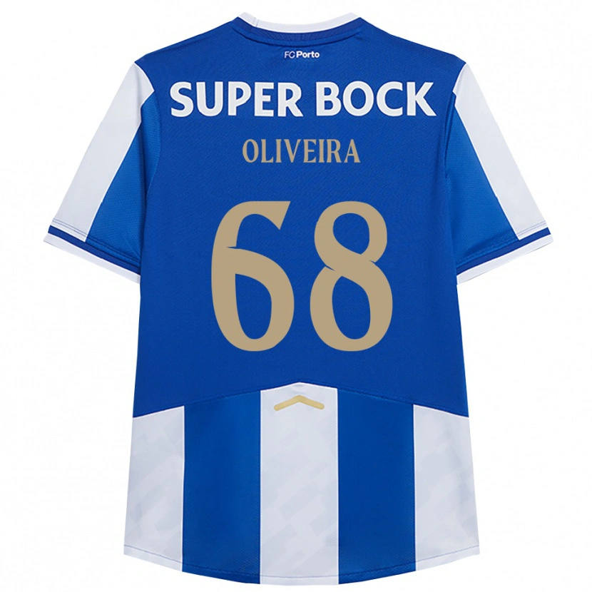 Danxen Hombre Camiseta André Oliveira #68 Azul Blanco 1ª Equipación 2025/26 La Camisa