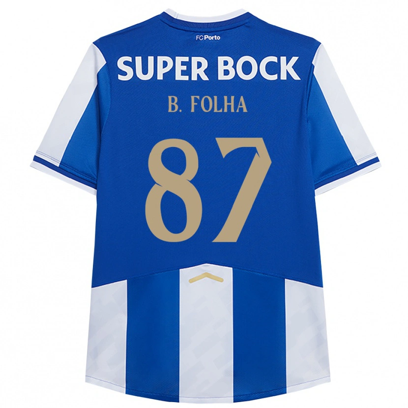 Danxen Hombre Camiseta Bernardo Folha #87 Azul Blanco 1ª Equipación 2025/26 La Camisa