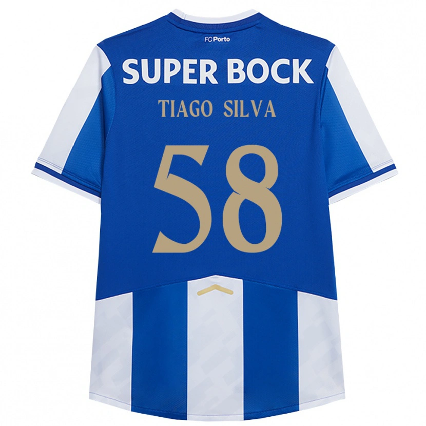 Danxen Hombre Camiseta Tiago Silva #58 Azul Blanco 1ª Equipación 2025/26 La Camisa