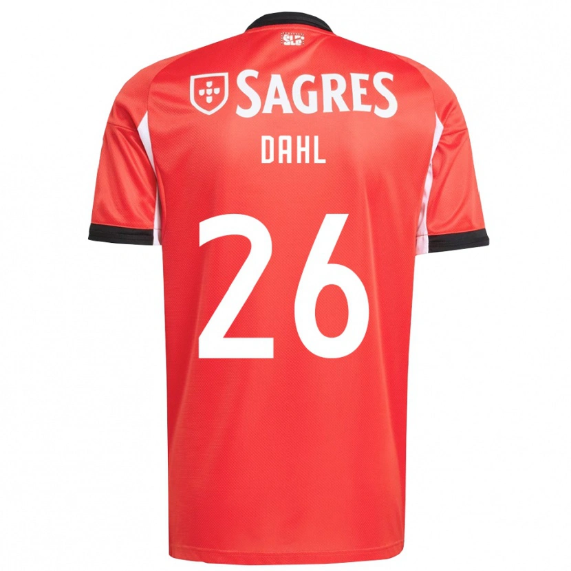 Danxen Hombre Camiseta Samuel Dahl #26 Rojo Blanco 1ª Equipación 2025/26 La Camisa