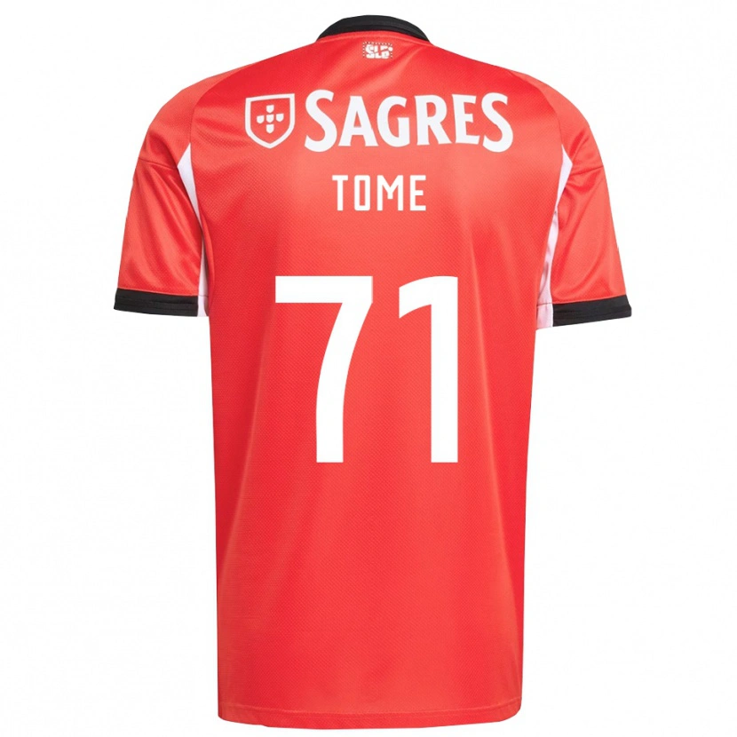 Danxen Hombre Camiseta Joao Tome #71 Rojo Blanco 1ª Equipación 2025/26 La Camisa
