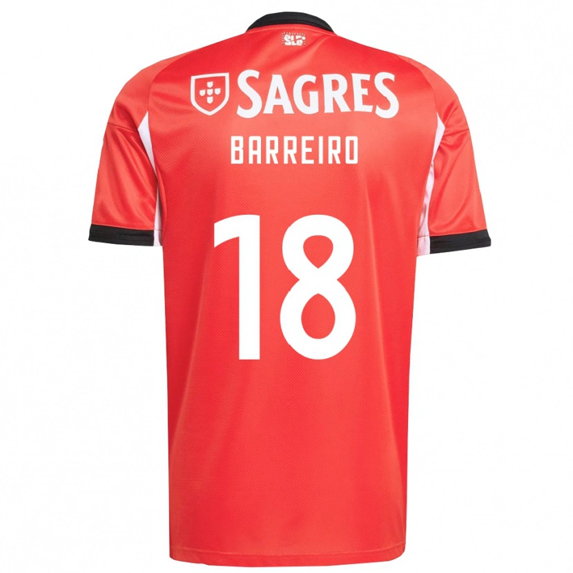 Danxen Hombre Camiseta Leandro Barreiro #18 Rojo Blanco 1ª Equipación 2025/26 La Camisa