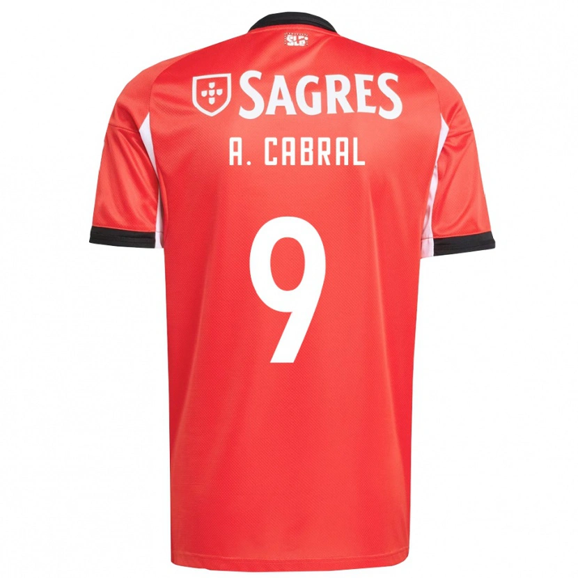 Danxen Hombre Camiseta Arthur Cabral #9 Rojo Blanco 1ª Equipación 2025/26 La Camisa